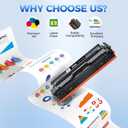 202A Toner Cartridges 4 Pack Compatible for HP 202A CF500A 202X CF500X Toner Compatible for HP Color Laser Jet Pro MFP M281fdw M281cdw M281fdn M280nw M281 M254dw M254dn M254nw CF501A CF502A CF503A