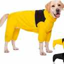 Dog Raincoat,Waterproof Windproof Rain Jacket,All-Weather Jacket,for Small Medium Large Extra Large Dogs (Yellow, Large)