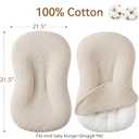Muslin Baby Lounger Cover 1 Pack, Cotton Soft Breathable Infant Nest Slipcover, Envelope Closure, Compatible with Snuggle Me Loungers, Machine Washable, Cover Only, for Boys Girls(Beige)