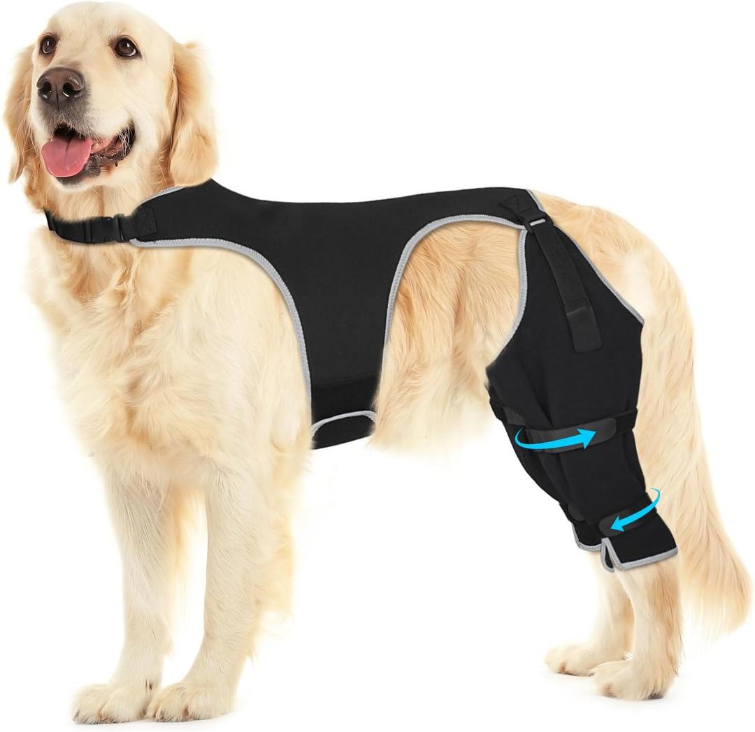 Dog Rear Leg Sleeve to Stop Licking, Adjustable Anti-Slip Recovery Sleeve Pants for Wound Protection After ACL/TPLO Surgery, Hot Spots, Lick GranulomasCone Alternative for Leg Healing,XL