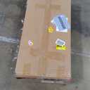 71" Tall Mid-Century Display Shelf Bookshelf with Sliding Tambour Doors, 4-Tier Freestanding Vinyl Record Player Stand Fluted Storage Cabinet for Living Room, Bedroom, Home Office