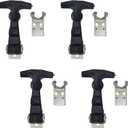 Buyers Products WJ1954 4 Inch Easy Grip Rubber Hood Catch with Bracket, 4 Pack