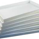 6 Pack of White Plastic Stackable Standard size Jewelry Display trays. for Rings, Bracelets, Necklaces, Pendants, Bracelets in Showcases, Over the counter in store. Jewelry Organizer (White)