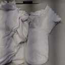 Monxiery Womens Cotton Ruffle Socks, Cute Breathable Frilly Casual Ankle Socks, M/L