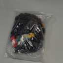 MODSIGHT Afro Puff Drawstring Ponytail with Bangs, Kinky Curly Ponytail Bun with Bangs Updo Hairpieces, Short Afro Puffs with Bang for Black Women (Black Brown to Deep Brown T2/33A) (1 piece set)