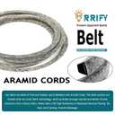 Aramid Cord Lawn Mower Deck Belt 5/8 x 176.75 inch for Hustler 797720 797720X, for Hustler XR7 with 60" Deck, for Woods 33710, for Wood RM306-3 RM306-8