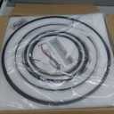 Modern LED Ceiling Light 106W Dimmable Acrylic Ceiling Lamp with Remote Control 6 Rings Circle Living Room Light Fixtures Ceiling Black Ceiling Chandelier Lighting for Bedroom Dining Room (5+1B01), Black 