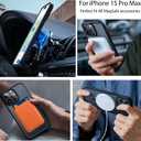 for iPhone 15 Pro Max Phone Case [Compatible with MagSafe] [10FT Drop Resistant Matte] Skin Feeling Back Cover for iPhone 15 Pro Max Magnetic Case (Black)