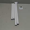 UIOSANRT White Shower Curtain Rod 31-68 Inches Non-Slip Shower Rod Tension Mounted No Drill Shower Curtain Rods Spring Tension Rod Adjustable Tension Curtain Rod for Windows Bathroom