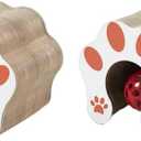 jkahh Cat Toy Interactive Cats Ball Toys Game Training Stuff Fun Multiple Shapes Corrugated Paper Cat House Pet Supplies, 2pc