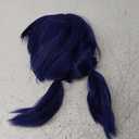 DAZCOS Anime Cosplay Wig For Women Blue Hair With Eyepatch and Bow Ties