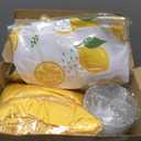 154 Pcs Fresh Lemonade Stand Kits Lemon Booth Party Supplies Include Spandex Tablecloth Apron Stickers Pitcher Plastic Cups with Lids Straw for Photo Props Outdoor Lemon Themed Party Decor