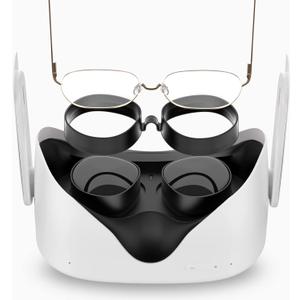 SUPERUS Lens Protector Compatible with Oculus/Meta Quest 2, Glasses Spacer - Anti-Scratch VR Accessories to Prevent Your Glasses from Scratching VR Lenses (Black)