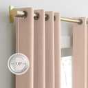 NICETOWN Natural 100% Blackout Linen Curtains 84 inch Long Burg for Living Room, 2 Panels, 52" Wide, Farmhouse Thick Completely Blackout Window Treatment Thermal Insulated Warm Drapes for Winter, 52"W x 84"L (Pack of 2), Blush Pink