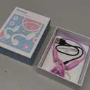 Kids Headphones, Bluetooth 5.2 Air Conduction Open Ear Headphones, 85dB Volume Limiting, Stereo Sound with Mic, IPX5 Waterproof, 20H Playtime, Perfect for School and Outdoor-Pink