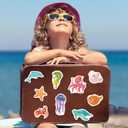 55 Pcs Colorful Fishs Sea Animals Stickers Glow in The Dark, Vinyl Sea Animals Water Bottle Sticker Pack for Teens, Waterproof Skateboard Laptop Decals for Adults Students Kids Girls Boys (Luminescent-056ksxx)