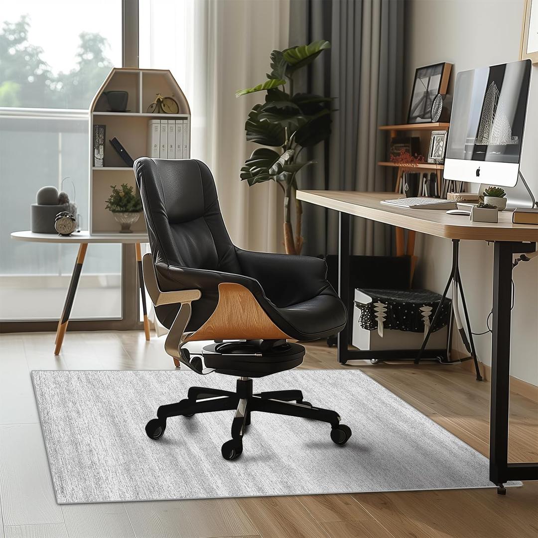 Office Chair Mat for Hardwood Floor, Anti Slip Hi-Q Desk Chair Mat for Hardwood & Low-Carpeted Floors, Easy to Clean Computer Floor Mat Protector Rug for Gaming Rolling Chair on Hard Wood Floors (48x63"/1.2x1.6M)