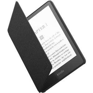 Amazon Kindle Paperwhite Case (11th Generation), Thin and Light, Foldable Protective Cover - Leather (Black)