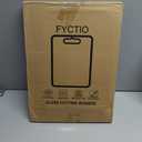 2Pcs Orange Glass Cutting Board for Kitchen, Tempered Glass Chopping Board with Non-Slip Edges, Dishwasher Safe Clear Cutting Board Set, Heat & Shatter Resistant, 15"11" & 13"9"