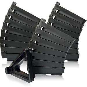 Vorregenweiss 24 PCS Pot Feet for Outdoor Planters,Invisible Breathable Pot Stands Toes Lifters for Heavy Outdoor Plants,Stackable Flower Feet Outside,Plant Risers, Black