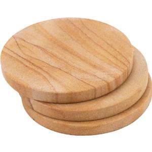 SINJEUN Set of 8 Absorbent Coasters, Natural Sandstone Coasters 4 Inch Absorbing Sandstone Coaster for Drinks, Water Absorbent Stone Coaster for Home, Office or Parties