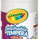 Crayola Washable Tempera Paint For Kids, White Paint, Classroom Supplies, Non Toxic, 32 Oz Squeeze Bottle