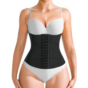 TrainingGirl Waist Trainer Corset for Women Shapewear Tummy Control Body Shaper Postpartum Cincher Segmented Workout Girdle, Medium