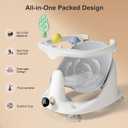 Baby Bath Seat for Babies 6 Months & Up - Bathtub Seats for Babies Sitting Up with Rinse Cup, Non-Slip, Comfortable, Infant Bath Essentials, Gray