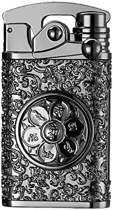 SKRFIRE Electric Rechargeable USB Plasma Lighter Vintage Cool Flameless Windproof Dual Arc Lighters Electronic Candle Lighter with LED Power Display for Candle, Incense, Fireworks (Black)