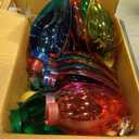 Brightown 4 Pack Jumbo C9 Christmas Pathway Lights Outdoor Decorations Lawn with Stakes, Total 34Ft 20 LED String Lights Covered Jumbo Multicolored Walkway Lights Bulb for Holiday Outside Yard Decor, 20 Number of Lights