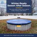 Blue Wave Arctic Armor 30-ft Round Above Ground Pool Winter Cover, Blue