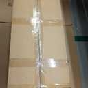 SIMPLIHOME Cosmopolitan 34 inch Wide Transitional Rectangle Storage Ottoman in Soft Blue Vegan Faux Leather, Assembled, For the Living Room, Entryway and Family Room