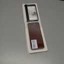 2 x Rustic Toilet Paper Holder Wall Mount - 6.69"x2.95" Solid Wood Bathroom Tissue Paper Roll Hoder with 5.7" Stainless Steel Rod, Farmhouse Paper Towel Holder for Small Space