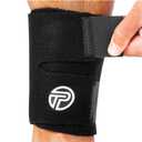 Pro-Tec Athletics Shin Splints Compression Wrap, Shin Splints Discomfort Relief, Shin Splint Compression, Adjustable, Men and Women, Calf Muscle Support, Leg Compression Support, Black, Men & Women