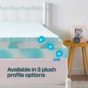 Linenspa 2 Inch Swirl Gel Memory Foam Mattress Topper, California King Size Cooling Gel Infused, Ventilation Holes Pressure Relieving Bed Topper CertiPUR Certified