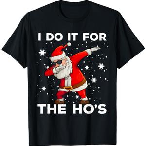I Do It For The Hos Dabbing Santa Claus Christmas Kids Boys T-Shirt, Men S