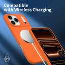 2 x Compatible with iPhone 17 Pro Case, Shockproof Liquid Silicone Protective Phone Case with Soft Anti-Scratch Microfiber Lining Ultra Slim Drop Protection Phone Cover (Orange)