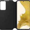 Samsung Galaxy S22 S-View Flip Cover, Protective Phone Case, Tap Control, Cutting Edge Design, US Version, Black, (EF-ZS901CBEGUS)