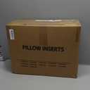 puredown Euro Pillow Inserts 24 x 24 (Pack of 2, White), Feather Down Pillow Stuffer, White Throw Pillows for Bed, Couch, and Cushion