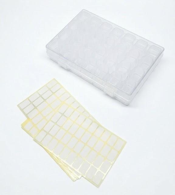 ARTDOT 60 Slots Storage Container for Diamond Art Kits for Adults, Portable Bead Storage Boxes for Diamond Painting Accessories and Tools (Medium, Black)