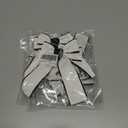 2 x 2PCS Hair Bows for Girls White Bowknot Hair Clips BarrettesLeather Bows with Long Tail Hair Accessories for Girls Toddlers Teens Kids