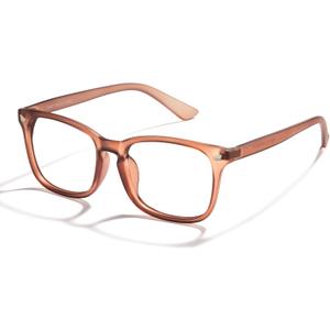 Cyxus Blue Light Glasses for Men Women Reduce Eye Strain UV Blocking for Computer Screen 8082 (24-Matte Brown)