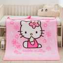 Cartoon for Kitty Super Soft and Warm Blanket Specially Designed for Children. It Measures 55 inches by 40 inches. It is Suitable for Placing on Sofas and Chairs, and can be Used in The Living Room.