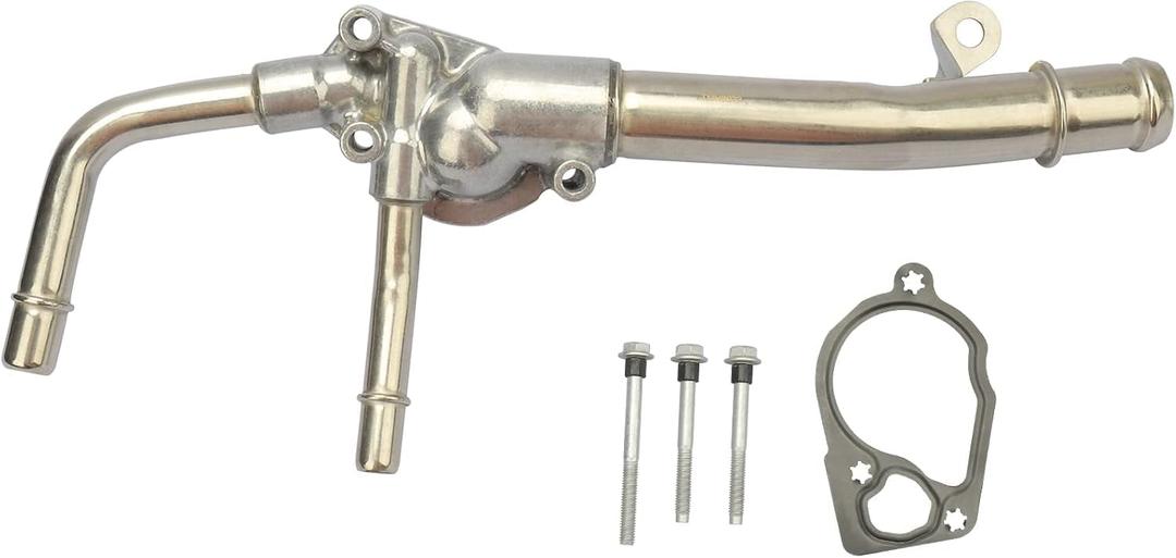 IRONTEK 12638893 Engine Coolant Thermostat Housing for 2009-17 for Chevrolet Traverse, 2008-17 for Buick Enclave, 07-16 for GMC Acadia, 2017 Acadia Limited, 07-10 for Saturn Outlook 902-692 12599235