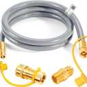 GasSaf 5FT 3/8" ID Natural Gas Hose, Natural Gas Grill Hose with Quick Connect Fitting Suitable for Weber Grills, Blackstone Griddles, Generator, Patio Heater - CSA Certified