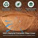 GYATSOCYG 4 Pack 14 Inch Metal Hanging Planter Basket，Natural Round Coconut Hanging Plant Flower Pot，Coconut Coir Planter for Hanging Basket Flowers/Vegetables Home Garden Patio Decoration Earth
