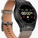 MioHHR Leather Watch Bands with Stainless Steel Case Compatible with Google Pixel Watch 3 2 1,Genuine Leather Replacement Bands for Google Pixel Watch 41mm 45mm Women Men