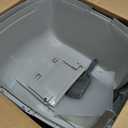 IRIS USA Cat Litter Box Large with Front Door Flap, Covered Enclosed Litter Box Enclosure with Scoop, Handle & Buckles for Portability & Privacy, Hidden Litter Pan, Gray