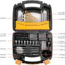 Amazon Basics Drill & Driver Multi Bit Set, Alloy Steel Drill Bits for Metal, Wood, Plastic, Masonry, with Storage Case, 100-Piece