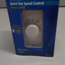 Leviton IllumaTech 1.5A Quiet Step Rotary Fan Speed Control, Single Pole, RTF01-10Z, White/Ivory/Light Almond